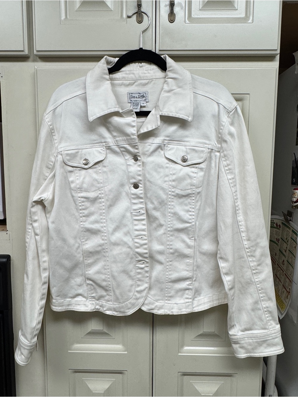 Live a Little White Denim Jacket - Button-Front Jean Jacket